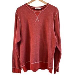Ace Rivington Sweatshirt Red Mens Large Contrast Stitch Crewneck Made in USA